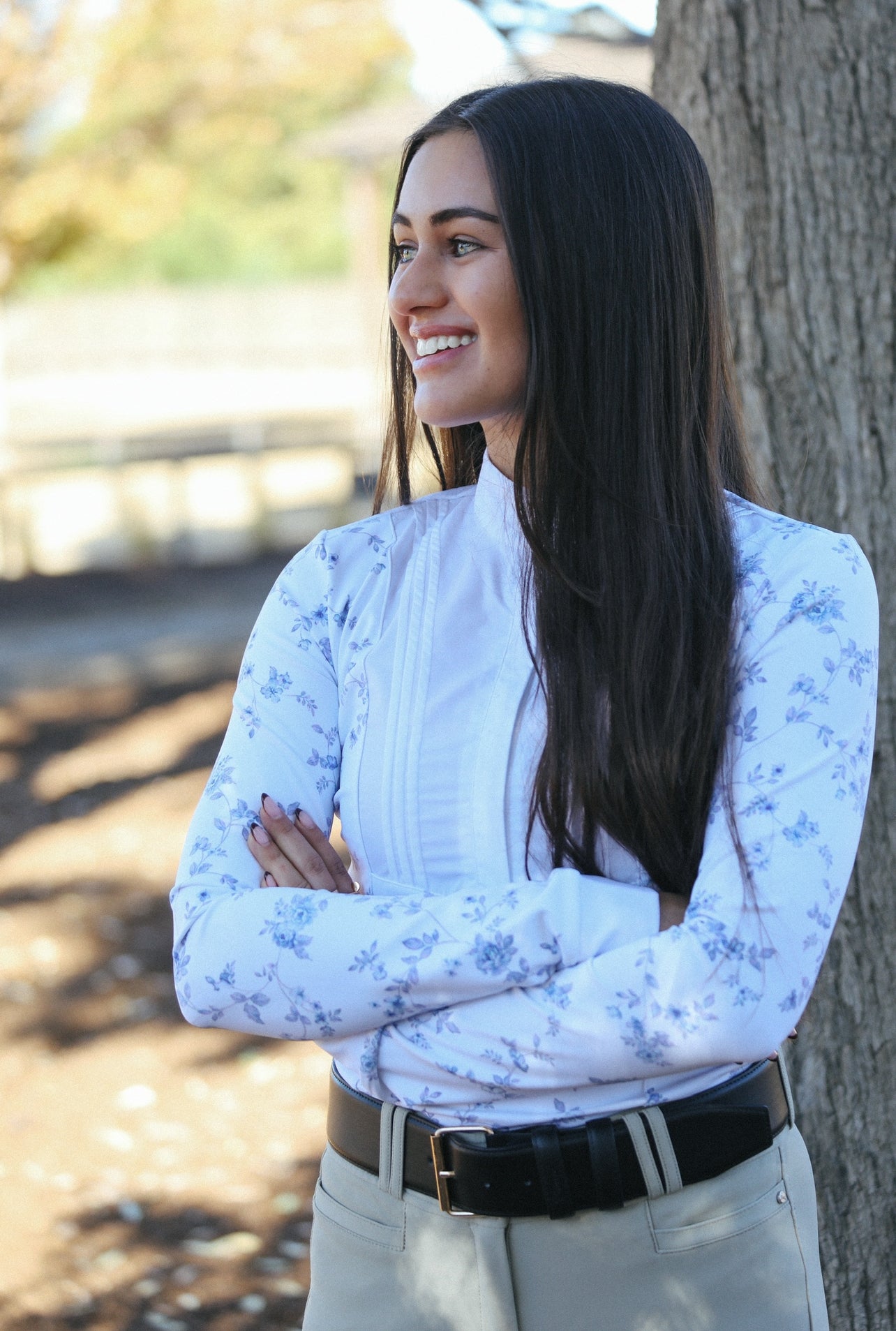 The Lennox Pleated Bib Top : Floral