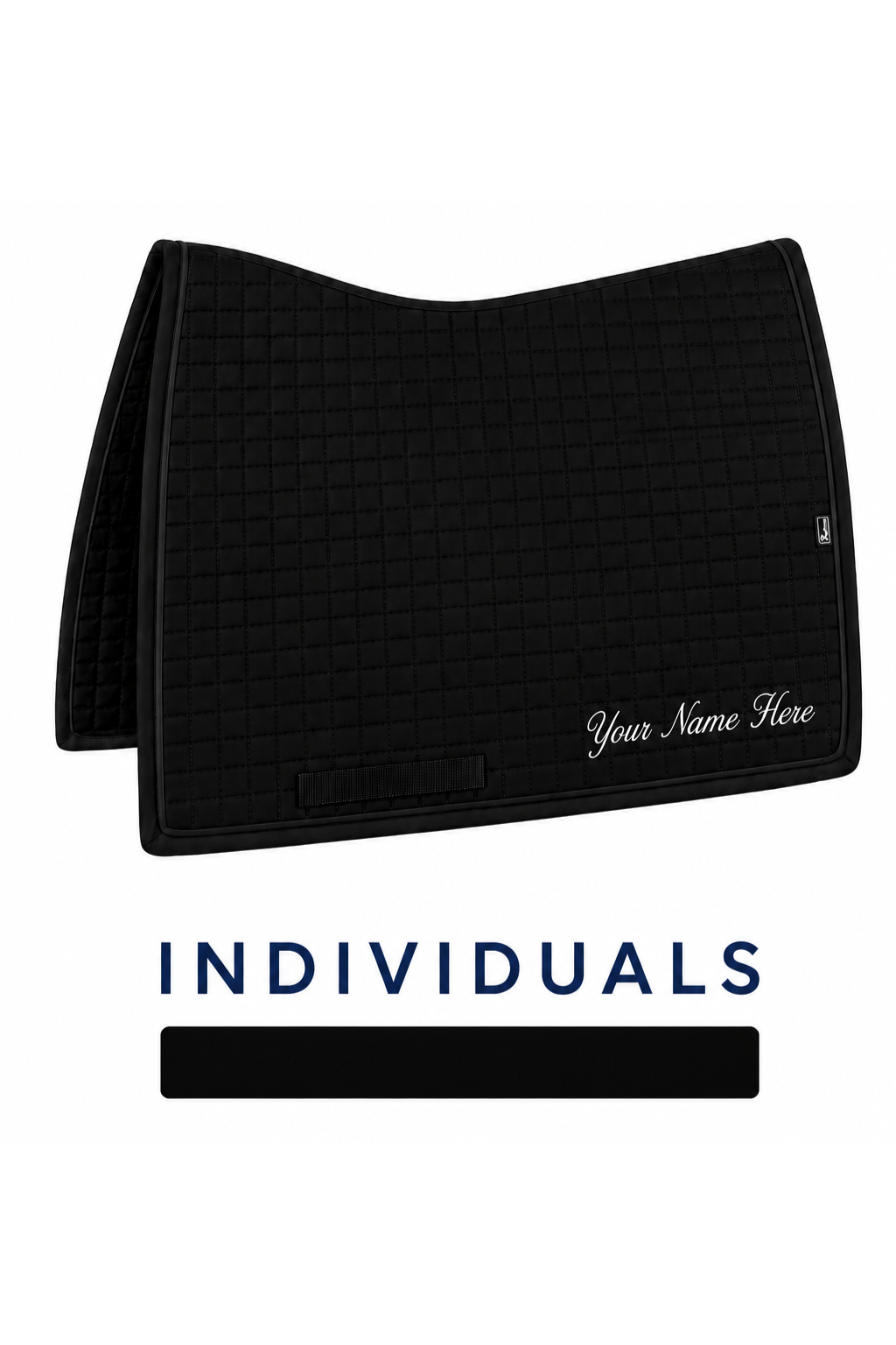 The Ergonomic Square Cut Saddle Pad (Black)