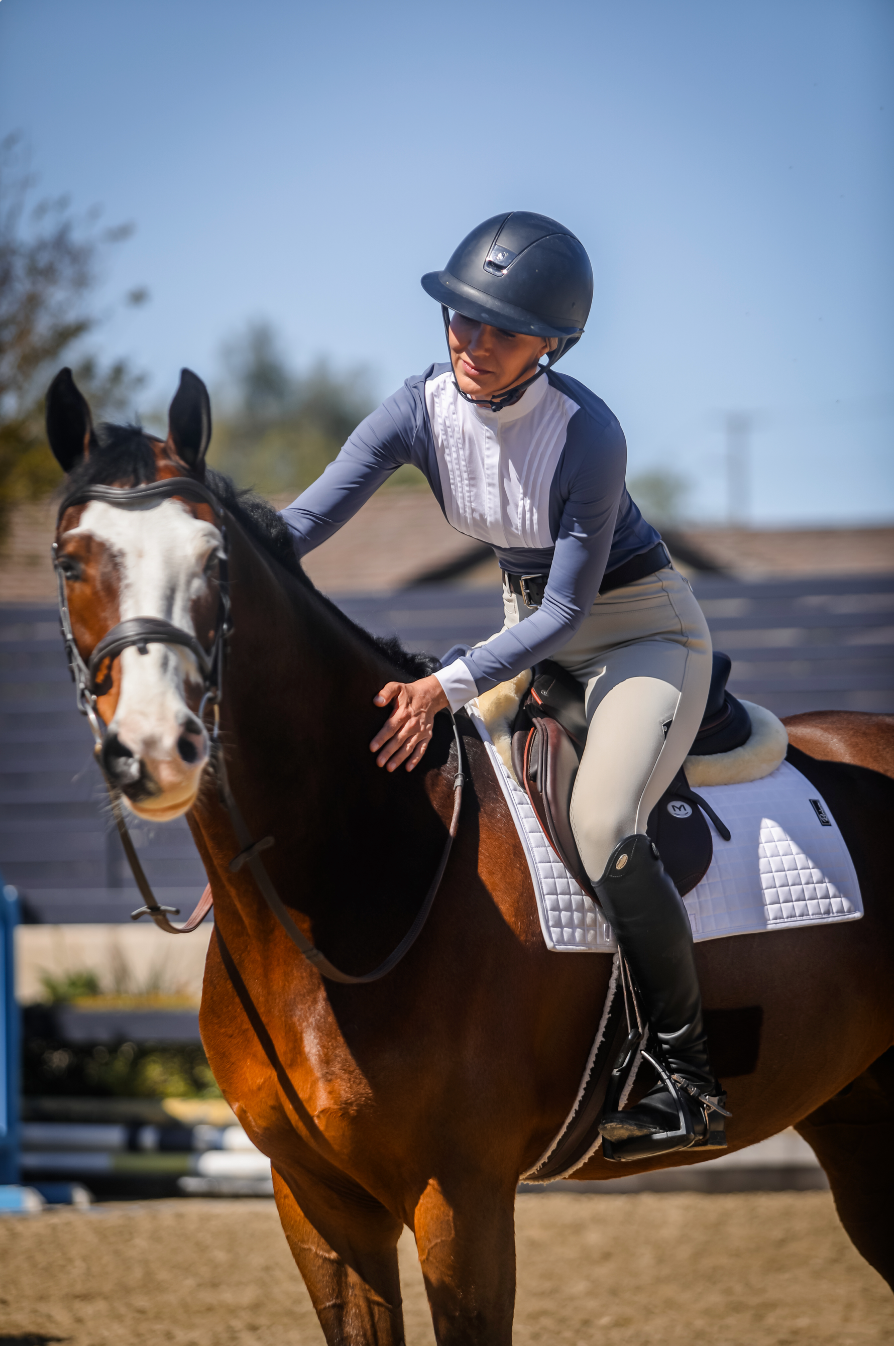 The Lennox Pleated Bib Top : Carolina Blue