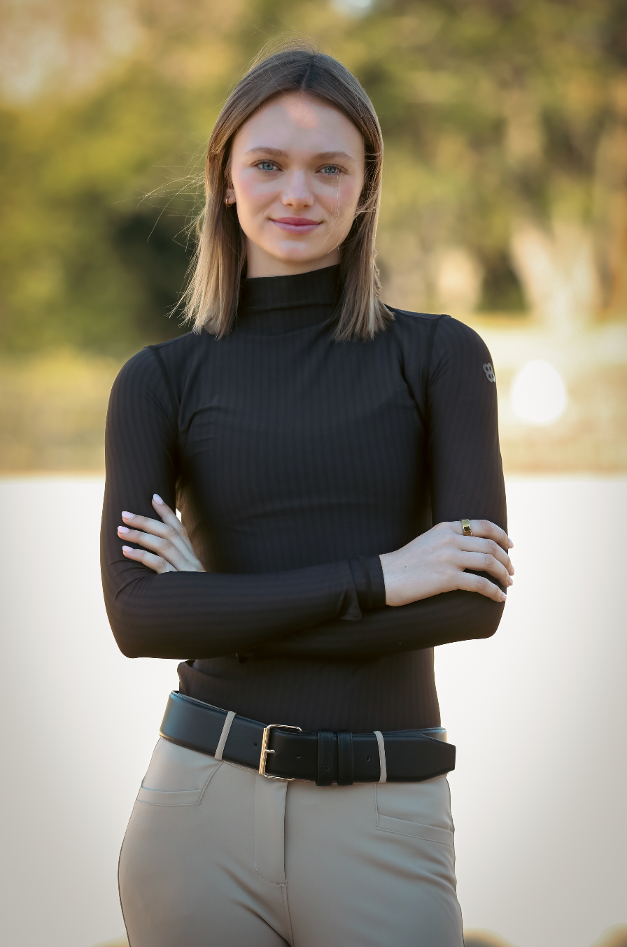 PRE-ORDER: The Aria Striped Mock Neck