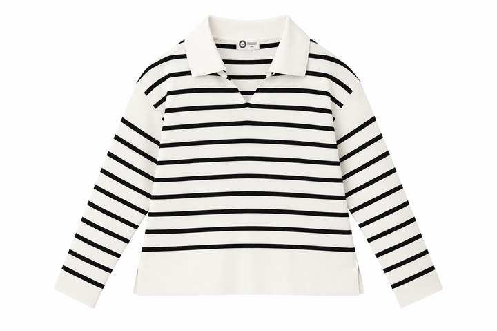 Striped Pullover Polo