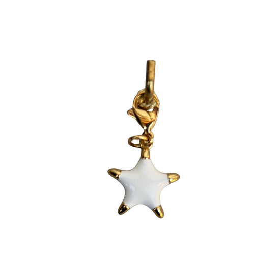 White & Gold Star Charm