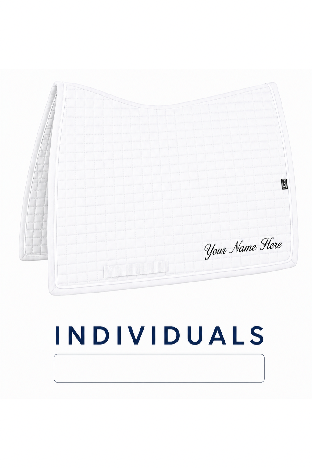 The Ergonomic Square Cut Saddle Pad (White)
