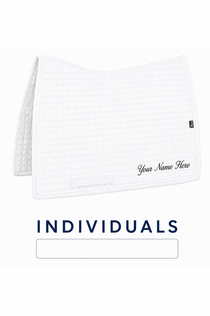 The Ergonomic Square Cut Saddle Pad (White)