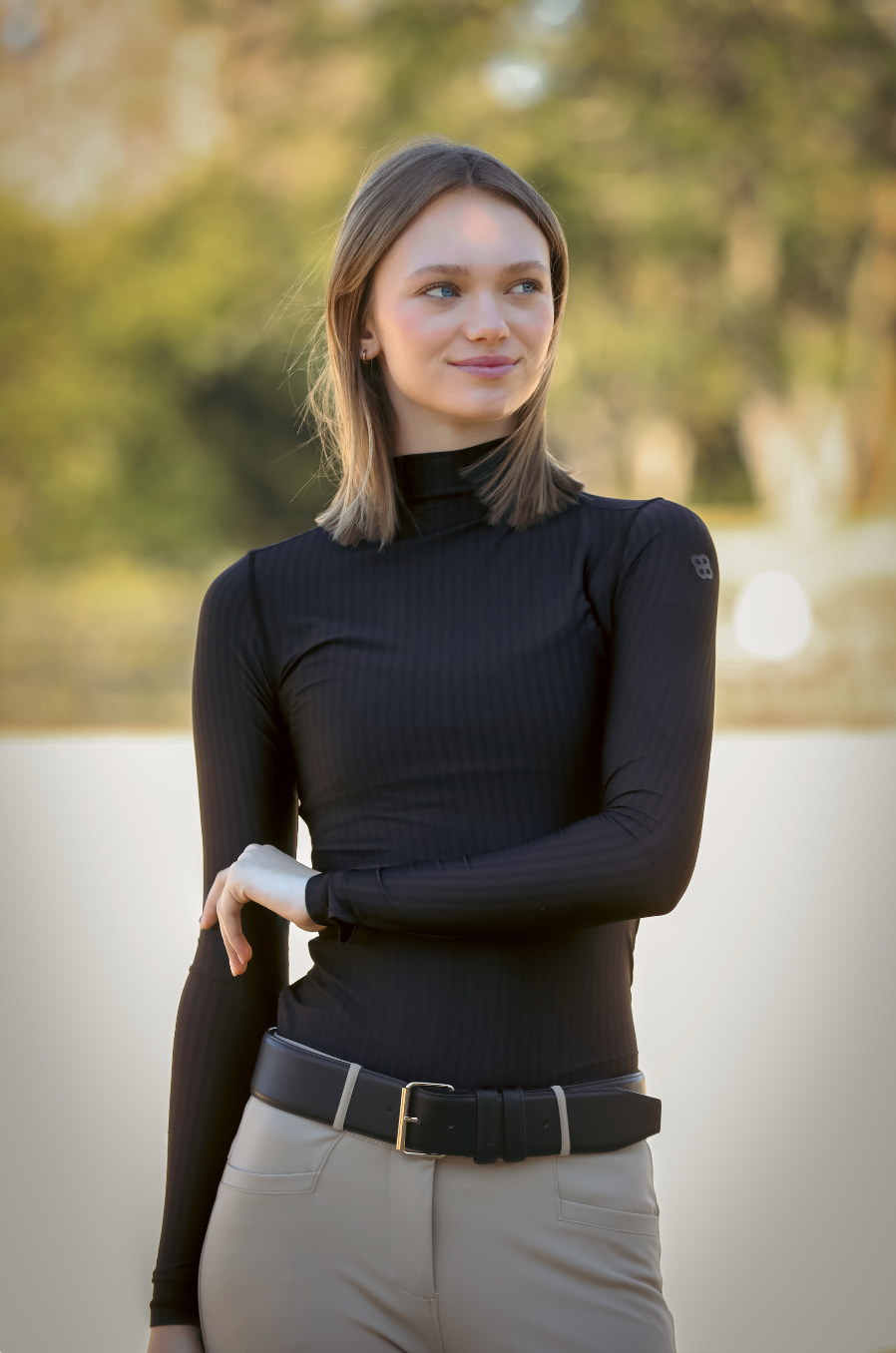 PRE-ORDER: The Aria Striped Mock Neck