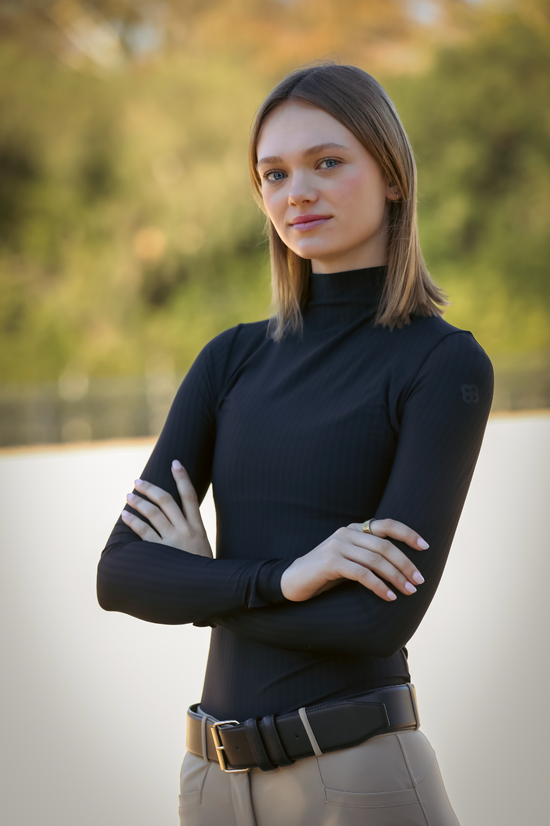 PRE-ORDER: The Aria Striped Mock Neck