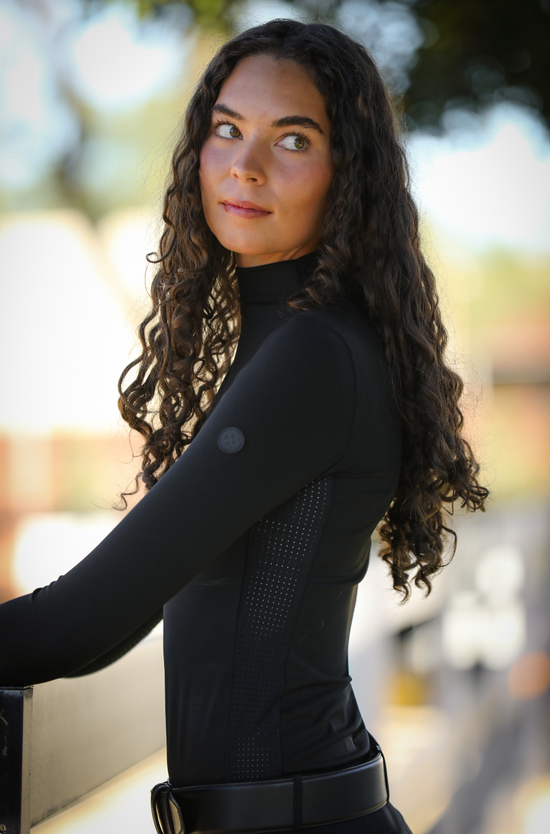 The Cielo Mock Neck: Black