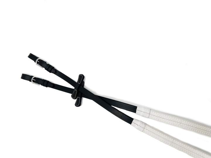 Bio-Grip White & Brown “Rubber” Show Reins